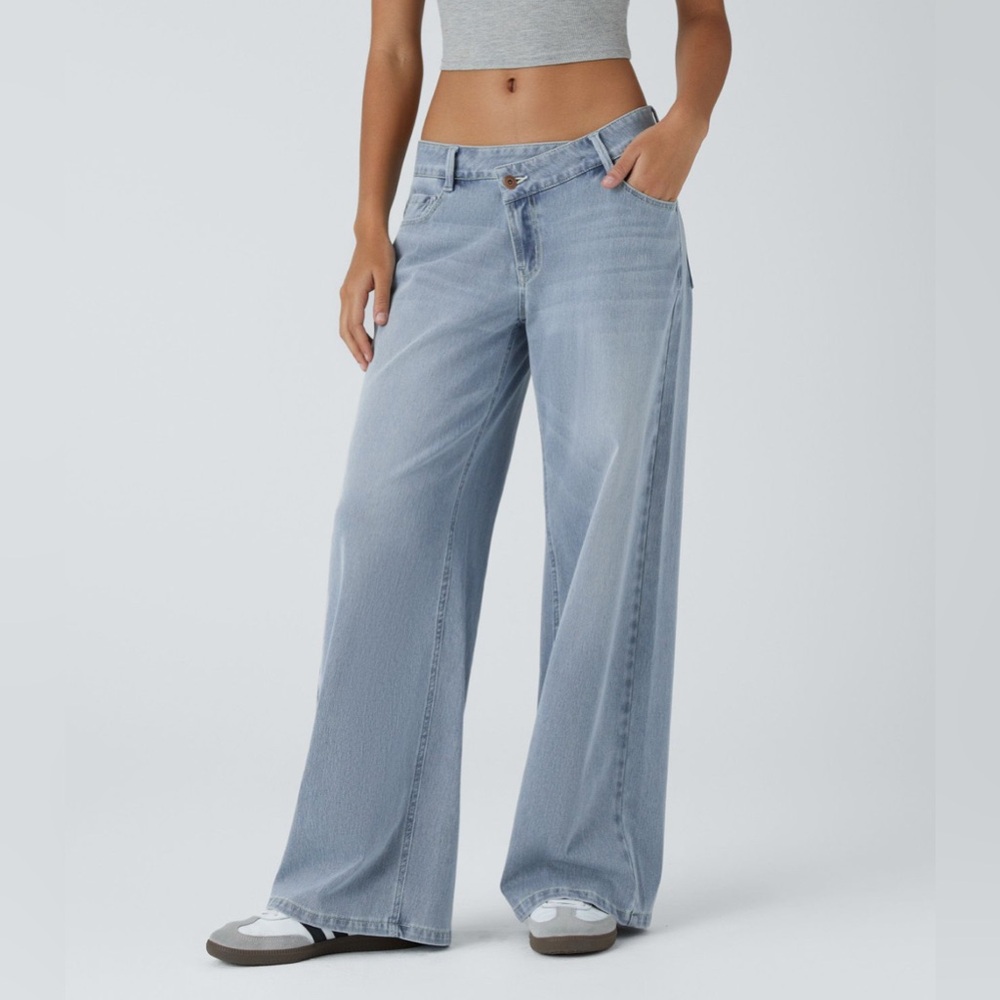 HALARA Light Blue Flare & Wide Leg Jeans
